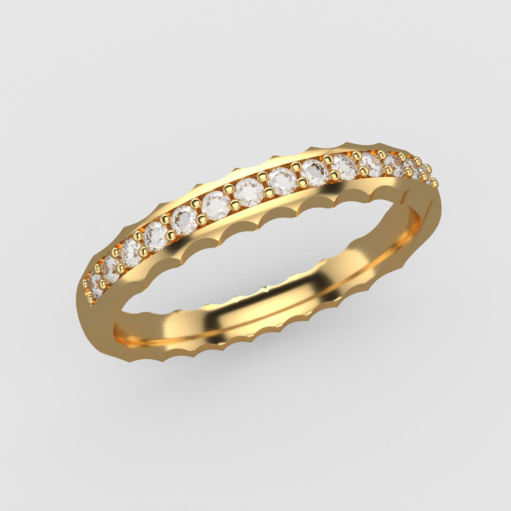 Alliance "Je suis croque de toi" Or jaune 18 carats - Diamants de laboratoire