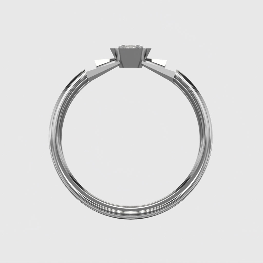 Noeud coco en or blanc 18 carats