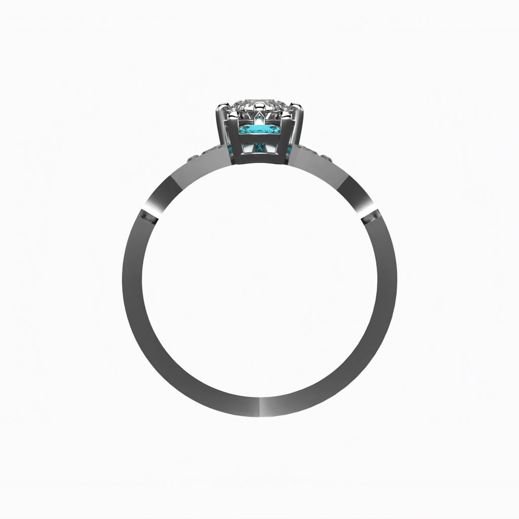 L'or et le mérite en or blanc 18 carats - Diamants et Tourmaline