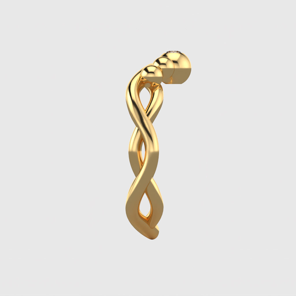 Anillo Mano en Mano Oro Amarillo 18k - Diamante de Laboratorio