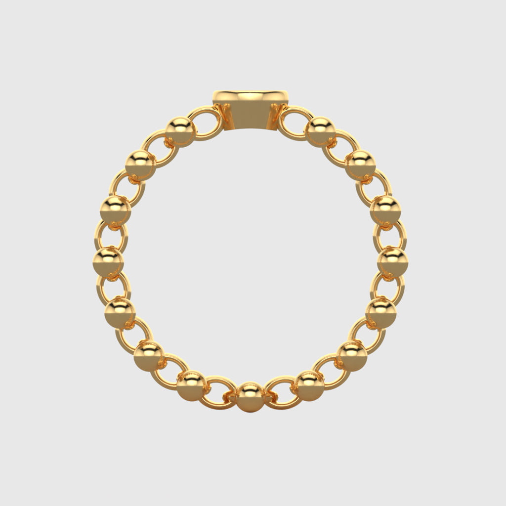 Anillo Rock N Love en oro amarillo de 18 quilates: diseñado pensando en múltiples anillos.