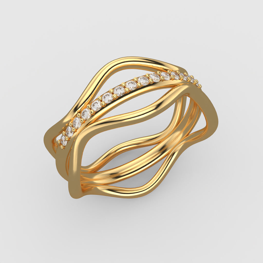 Alliance Show must go one Or jaune 18 carats - Diamants de laboratoire