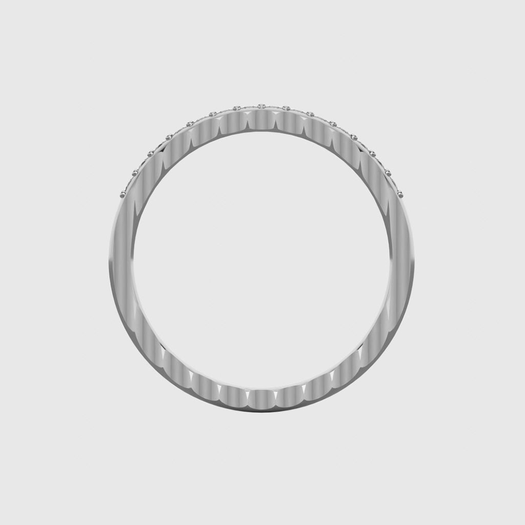 Alliance "Je suis croque de toi" Or blanc 18 carats - Diamants de laboratoire