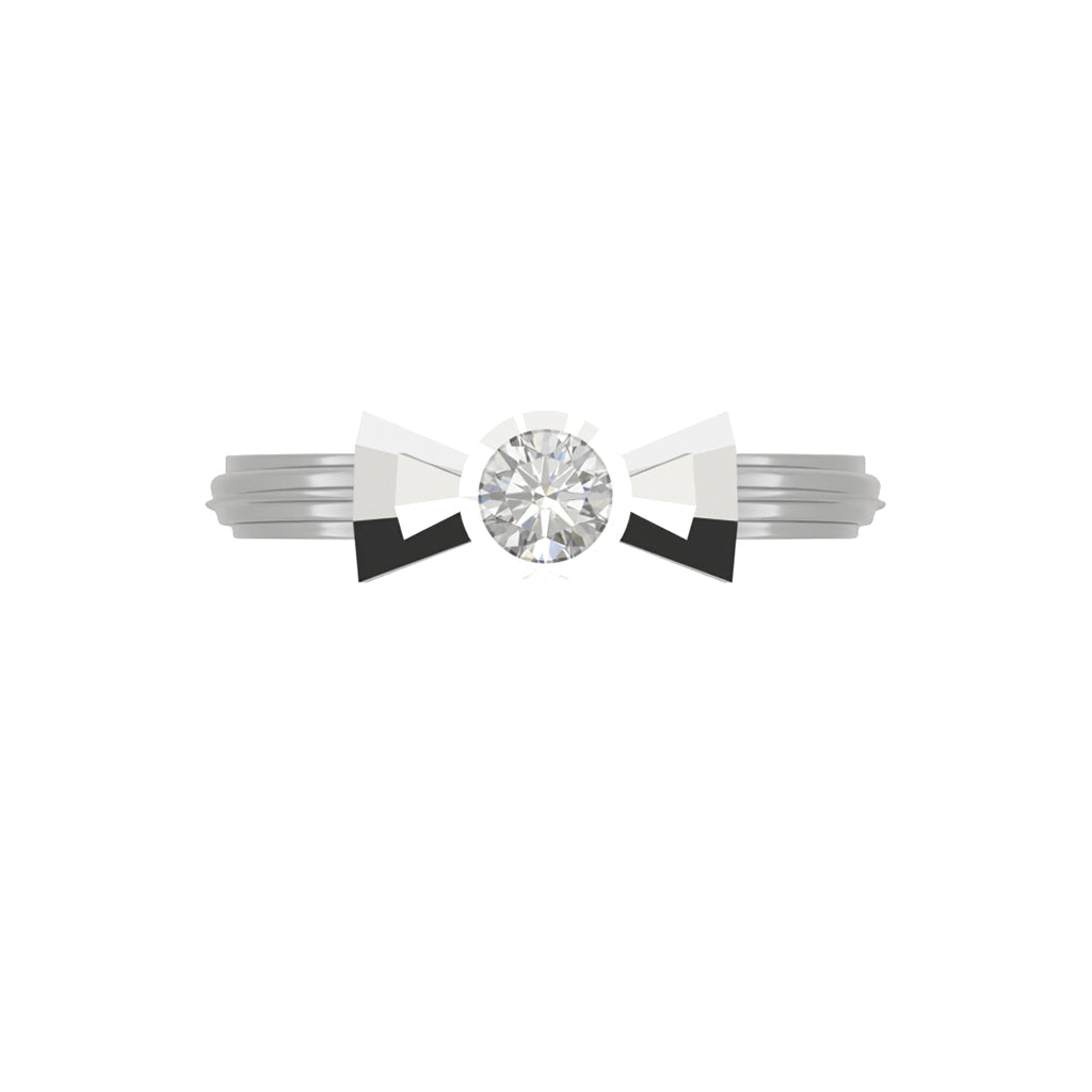 Noeud coco en or blanc 18 carats
