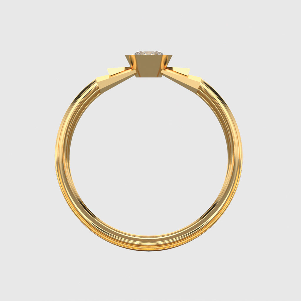 Noeud coco en or jaune 18 carats