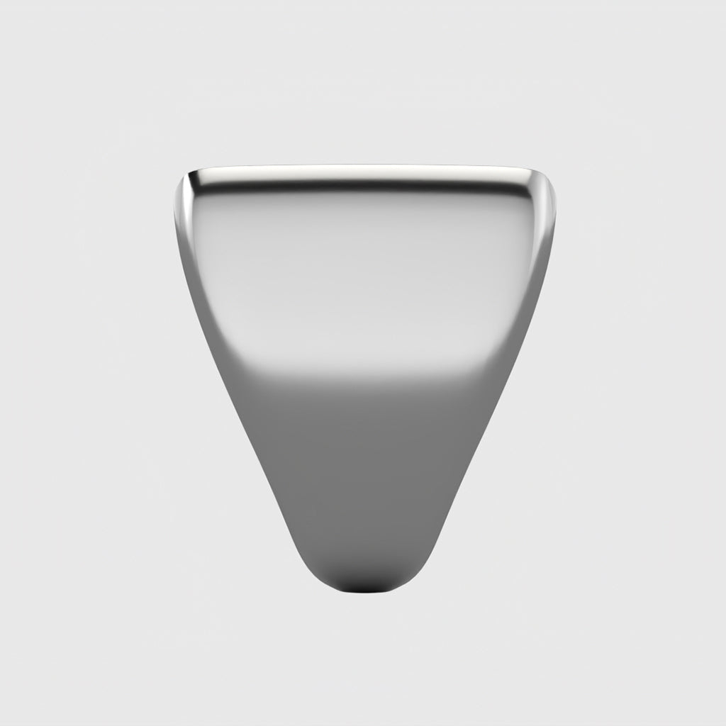 Chevalière 1.618 en argent 925 avec un diamant noir