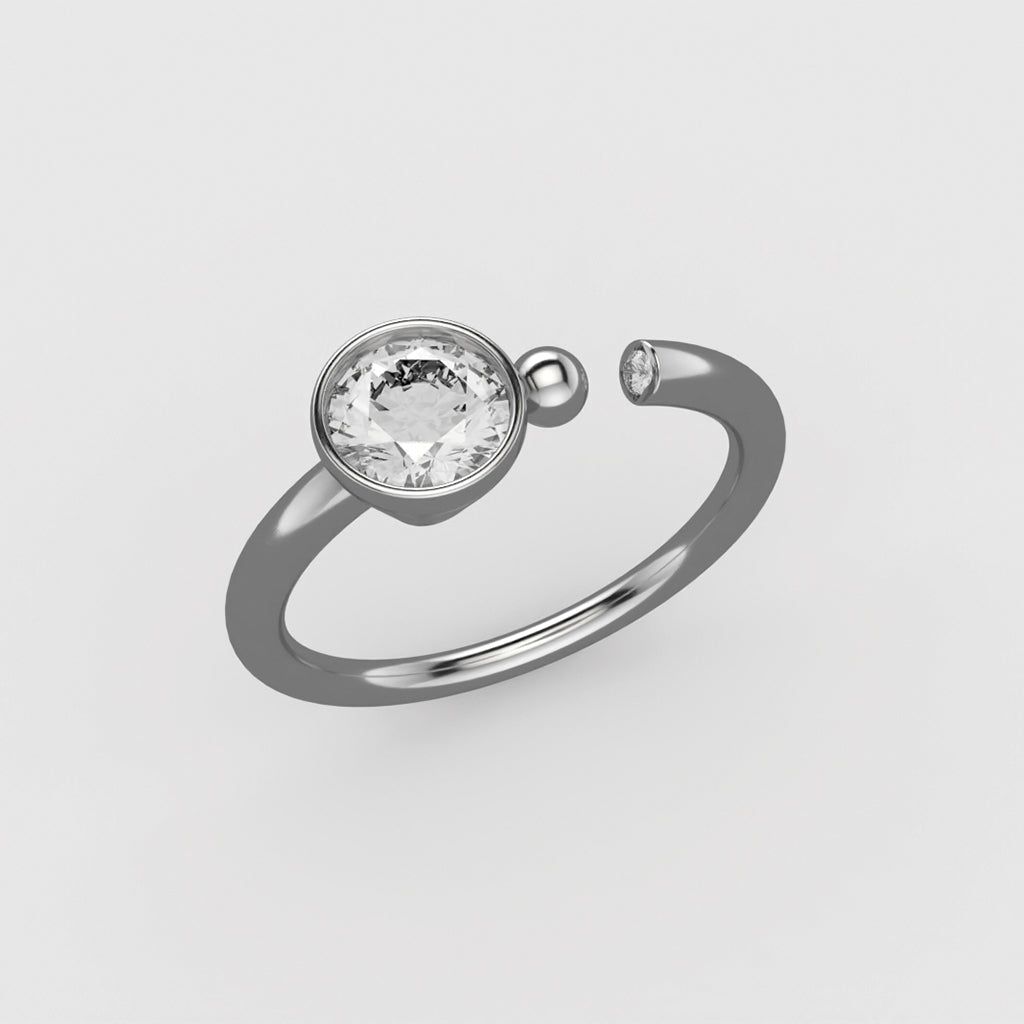 Simplement OUI en or blanc 18 carats