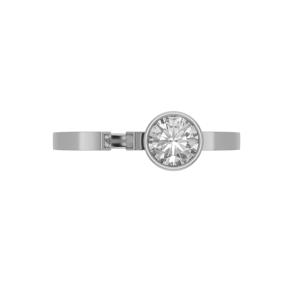 Simplement CARRE en or blanc 18 carats - Diamants de laboratoire